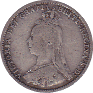 1889 THREEPENCE ( F ) - Threepence - Cambridgeshire Coins