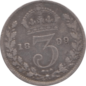 1889 THREEPENCE ( FINE ) - Threepence - Cambridgeshire Coins