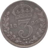 1889 THREEPENCE ( FINE ) - Threepence - Cambridgeshire Coins