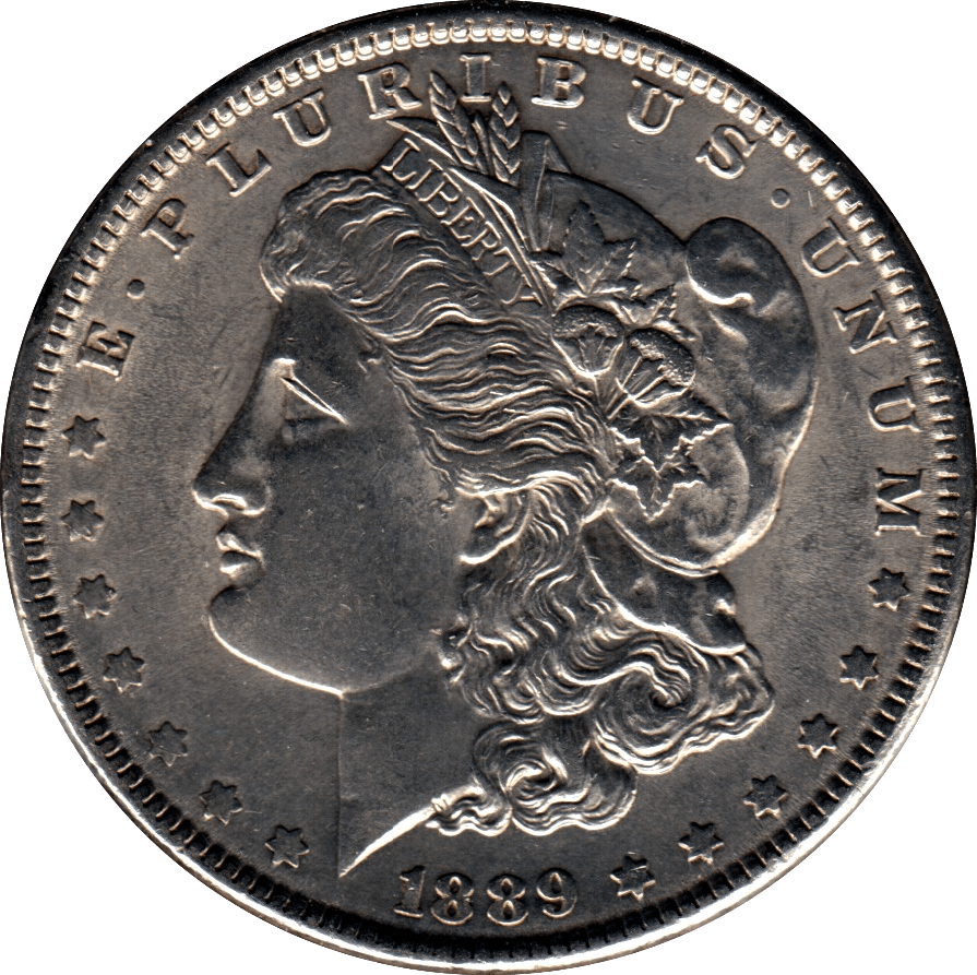 1889 USA SILVER MORGAN DOLLAR PHILADELPHIA MINT - SILVER WORLD COINS - Cambridgeshire Coins