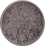 1890 1/4 RUPEE INDIA - WORLD COINS - Cambridgeshire Coins