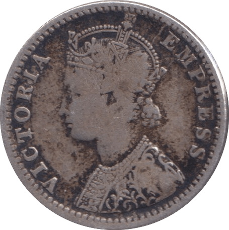 1890 1/4 RUPEE INDIA - WORLD COINS - Cambridgeshire Coins