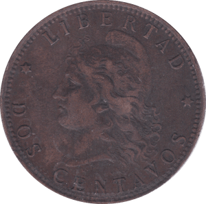 1890 ARGENTINA DOS CENTAVOS - WORLD COINS - Cambridgeshire Coins