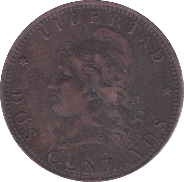 1890 ARGENTINA DOS CENTAVOS - WORLD COINS - Cambridgeshire Coins