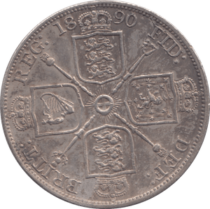 1890 CROWN ( EF ) 14 - Double Florin - Cambridgeshire Coins