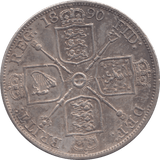 1890 CROWN ( EF ) 14 - Double Florin - Cambridgeshire Coins