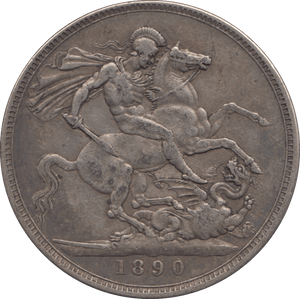 1890 CROWN ( GVF ) - Crown - Cambridgeshire Coins