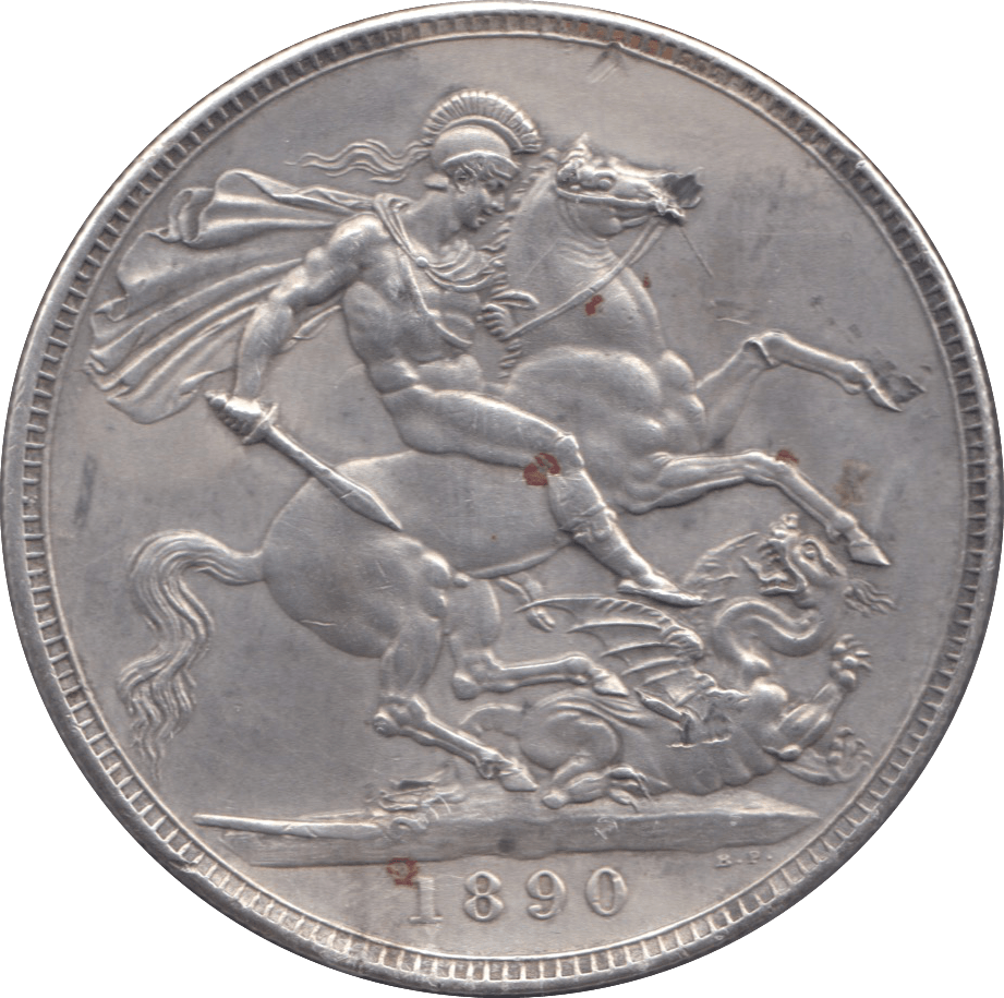 1890 CROWN ( GVF ) EX JEWELLERY - Crown - Cambridgeshire Coins