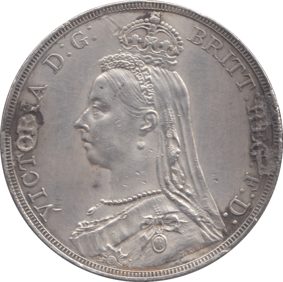 1890 CROWN ( GVF ) EX JEWELLERY - Crown - Cambridgeshire Coins