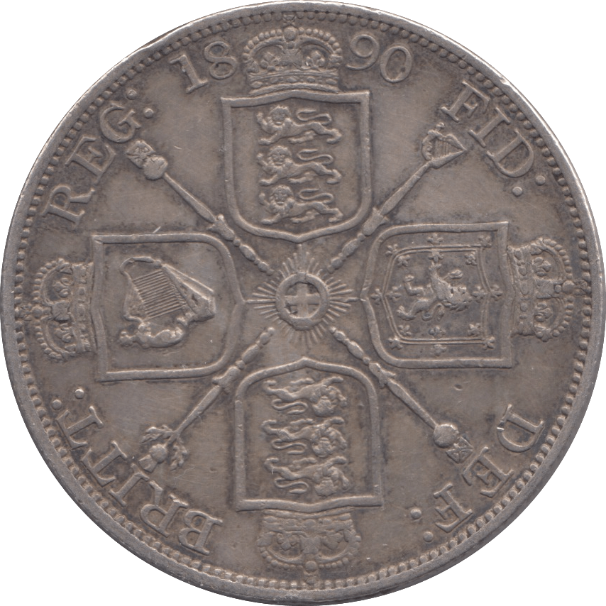 1890 DOUBLE FLORIN ( EF ) 3 - Double Florin - Cambridgeshire Coins