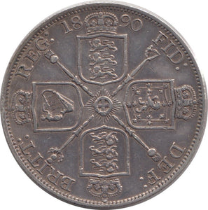 1890 DOUBLE FLORIN ( EF ) 4 - Double Florin - Cambridgeshire Coins