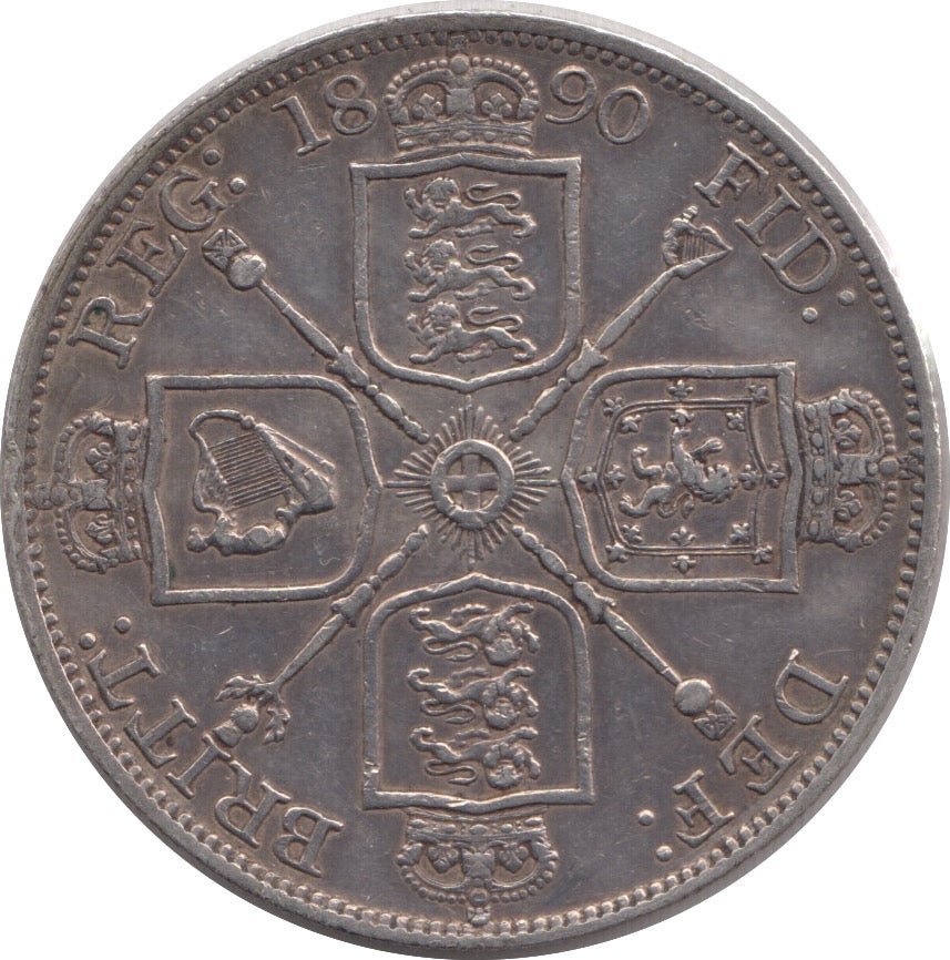 1890 DOUBLE FLORIN ( EF ) 4 - Double Florin - Cambridgeshire Coins