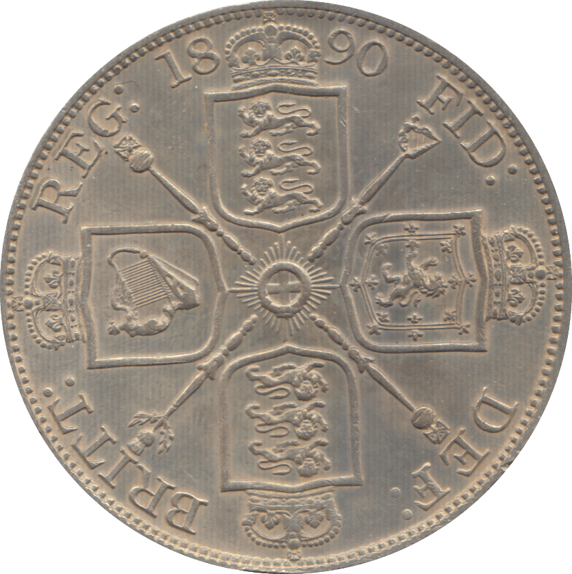 1890 DOUBLE FLORIN ( EF ) 7 - Double Florin - Cambridgeshire Coins