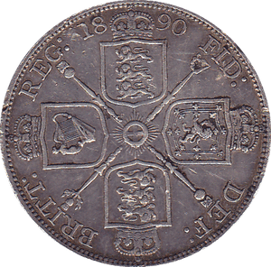 1890 DOUBLE FLORIN ( EF ) D - Double Florin - Cambridgeshire Coins