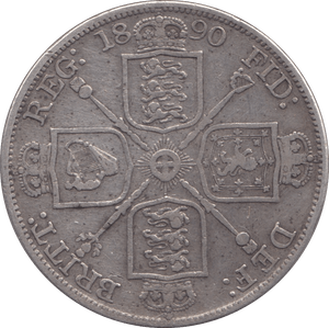 1890 DOUBLE FLORIN ( FINE ) - Double Florin - Cambridgeshire Coins