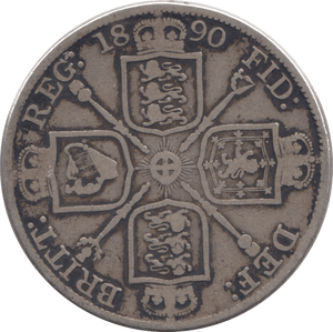 1890 DOUBLE FLORIN ( FINE ) - DOUBLE FLORIN - Cambridgeshire Coins