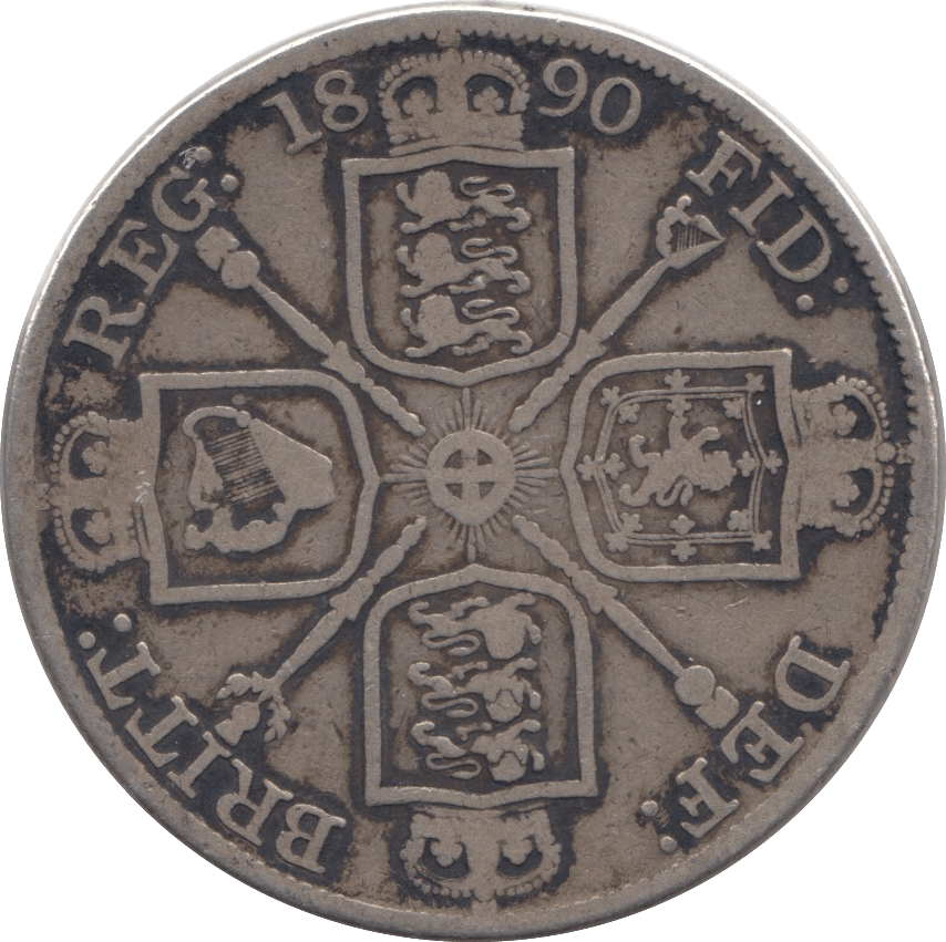 1890 DOUBLE FLORIN ( FINE ) - DOUBLE FLORIN - Cambridgeshire Coins
