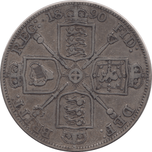 1890 DOUBLE FLORIN ( GF ) 5 - DOUBLE FLORIN - Cambridgeshire Coins