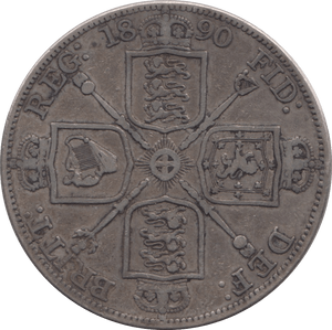 1890 DOUBLE FLORIN ( GF ) 5 - DOUBLE FLORIN - Cambridgeshire Coins