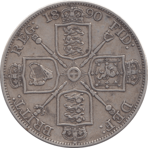 1890 DOUBLE FLORIN ( GVF ) 7 - Double Florin - Cambridgeshire Coins