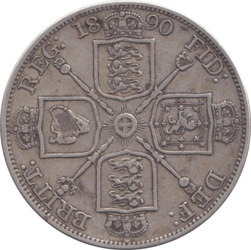 1890 DOUBLE FLORIN ( GVF ) 7 - Double Florin - Cambridgeshire Coins