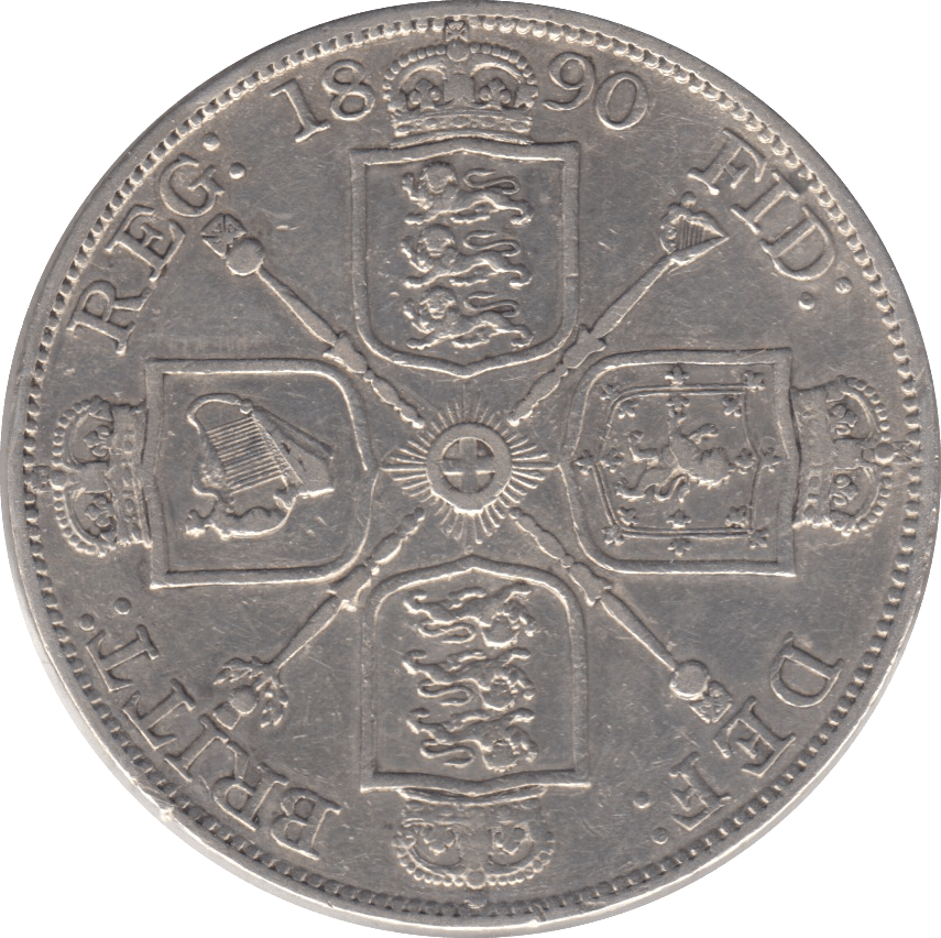 1890 DOUBLE FLORIN ( VF ) 6 - DOUBLE FLORIN - Cambridgeshire Coins