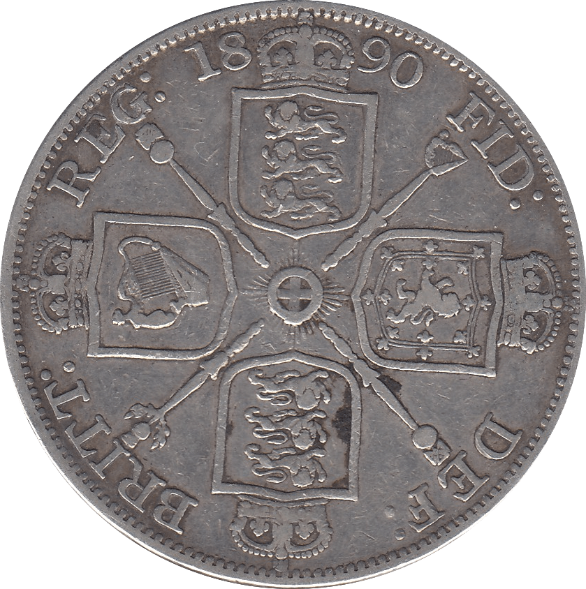 1890 DOUBLE FLORIN ( VF ) 8 - Double Florin - Cambridgeshire Coins