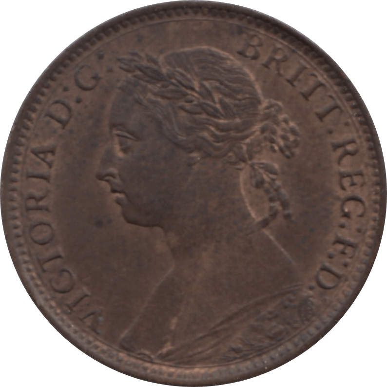 1890 FARTHING 2 ( UNC ) 65 - Farthing - Cambridgeshire Coins