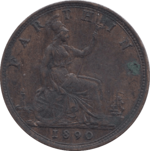 1890 FARTHING ( AUNC ) 23 - Farthing - Cambridgeshire Coins