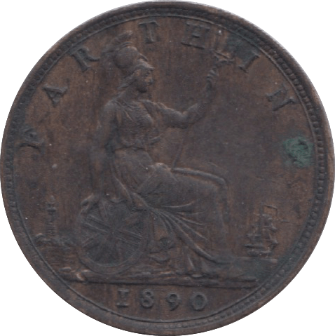 1890 FARTHING ( AUNC ) 23 - Farthing - Cambridgeshire Coins