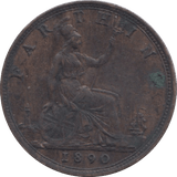 1890 FARTHING ( AUNC ) 23 - Farthing - Cambridgeshire Coins