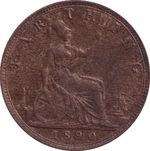 1890 FARTHING ( AUNC ) - Farthing - Cambridgeshire Coins