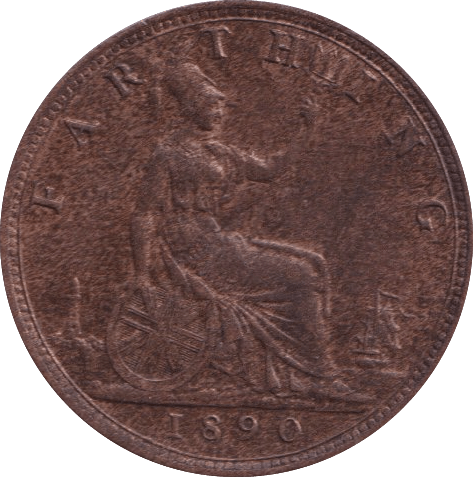 1890 FARTHING ( AUNC ) - Farthing - Cambridgeshire Coins
