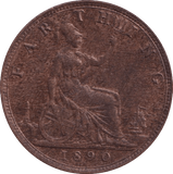 1890 FARTHING ( AUNC ) - Farthing - Cambridgeshire Coins