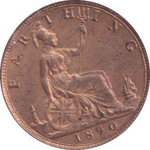 1890 FARTHING ( BU ) - Farthing - Cambridgeshire Coins