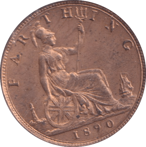 1890 FARTHING ( BU ) - Farthing - Cambridgeshire Coins