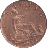 1890 FARTHING ( BU ) - Farthing - Cambridgeshire Coins