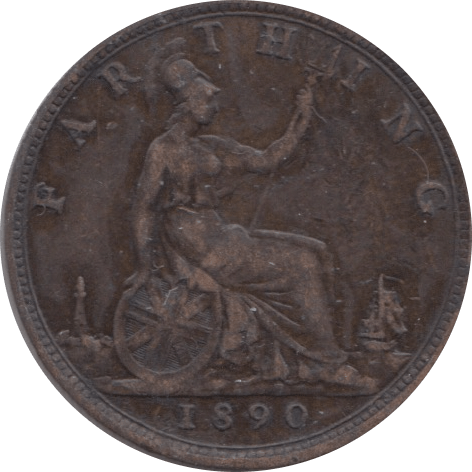 1890 FARTHING ( FAIR ) - Farthing - Cambridgeshire Coins