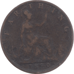 1890 FARTHING ( FINE ) 5 - Farthing - Cambridgeshire Coins
