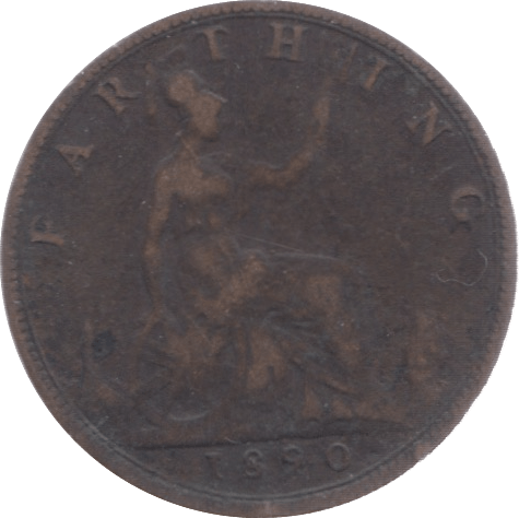 1890 FARTHING ( FINE ) 5 - Farthing - Cambridgeshire Coins
