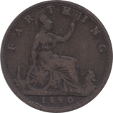 1890 FARTHING ( GF ) 1 - Farthing - Cambridgeshire Coins