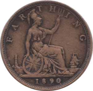 1890 FARTHING ( GVF ) - Farthing - Cambridgeshire Coins