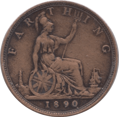 1890 FARTHING ( GVF ) - Farthing - Cambridgeshire Coins