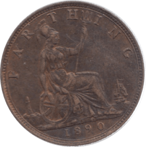 1890 FARTHING ( UNC ) 18 - Farthing - Cambridgeshire Coins