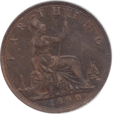 1890 FARTHING ( UNC ) 18 - Farthing - Cambridgeshire Coins