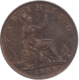 1890 FARTHING ( UNC ) 18 - Farthing - Cambridgeshire Coins