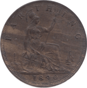 1890 FARTHING ( UNC ) 18 - Farthing - Cambridgeshire Coins