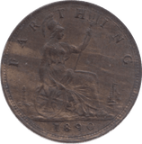 1890 FARTHING ( UNC ) 18 - Farthing - Cambridgeshire Coins