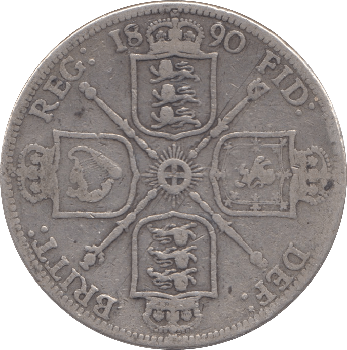 1890 FLORIN ( FINE ) - Florin - Cambridgeshire Coins