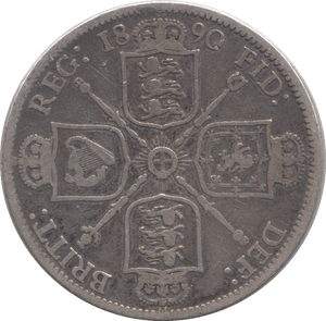 1890 FLORIN ( NF ) 2 - Halfcrown - Cambridgeshire Coins